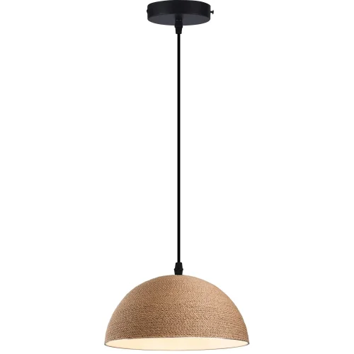 Светильник подвесной Maryann TL68739H-1 Toplight коричневый бежевый 1 лампа, основание чёрное в стиле кантри 