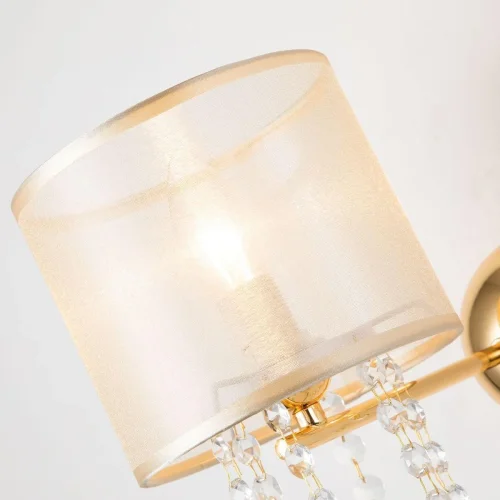 Бра Ventus 2891-1W Favourite янтарный на 1 лампа, основание золотое в стиле классический  фото 3