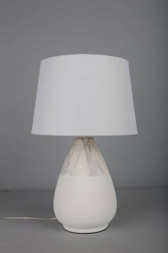 Настольная лампа Parisis OML-82114-01 Omnilux белая 1 лампа, основание белое керамика в стиле современный  фото 2