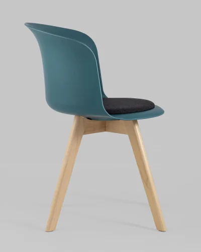Стул Blossom с подушкой темно-бирюзовый УТ000005384 Stool Group, голубой синий/ткань, ножки/дерево/бежевый, размеры - ***** фото 4