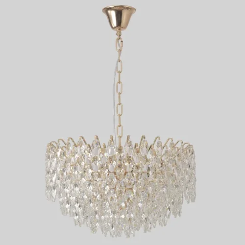 Люстра подвесная HEDONIST SP12 Crystal Lux золотая на 12 ламп, основание золотое в стиле классический фото 3 Люстра подвесная HEDONIST SP12 Crystal Lux золотая на 12 ламп, основание золотое в стиле классический фото 3
