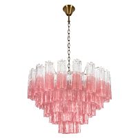 Люстра подвесная Мурано / Murano 10580/800 Clear pink LOFT IT розовая на 18 ламп, основание бронзовое в стиле арт-деко современный Люстра подвесная Мурано / Murano 10580/800 Clear pink LOFT IT розовая на 18 ламп, основание бронзовое в стиле арт-деко современный