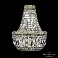 Бра 19041B/H1/25IV GW Bohemia Ivele Crystal прозрачный 3 лампы, основание золотое в стиле классика sp