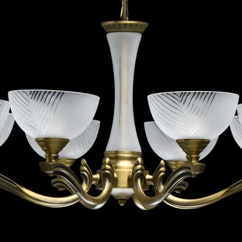 Люстра подвесная Афродита 317014808 MW-Light белая на 8 ламп, основание античное бронза в стиле классика  фото 9