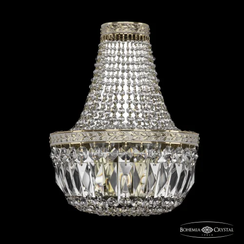 Бра 19041B/H1/25IV GW Bohemia Ivele Crystal прозрачный на 3 лампы, основание золотое в стиле классический sp