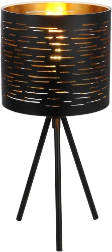 Настольная лампа Tunno 15342T Globo чёрная 1 лампа, основание чёрное металл в стиле современный на треноге
