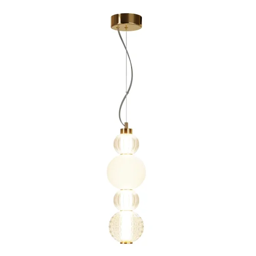 Светильник подвесной LED Collar P069PL-L17G3K Maytoni белый 1 лампа, основание золотое в стиле современный 