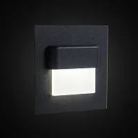 Светильник точечный для лестницы LED Скалли CLD006K5 Citilux чёрный белый 1 лампа, основание чёрное в стиле модерн подсветка для лестниц и ступеней