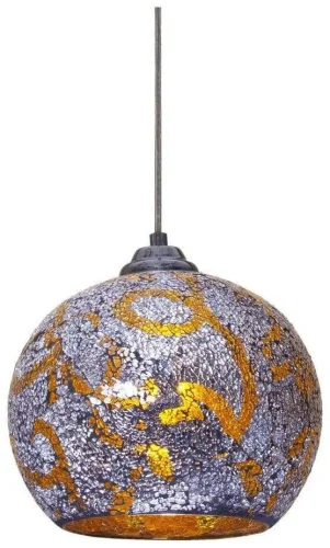 Светильник подвесной 337-106-01 Velante оранжевый 1 лампа, основание хром в стиле классический 