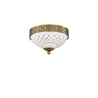 Люстра потолочная  PL 7012/2 Reccagni Angelo белая на 2 лампы, основание античное бронза в стиле классика 