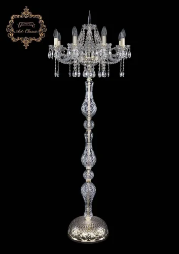 Торшер 13.12.8.195.h-160.Gd.Sp Bohemia Art Classic  прозрачный 8 ламп, основание золотое в стиле классический
