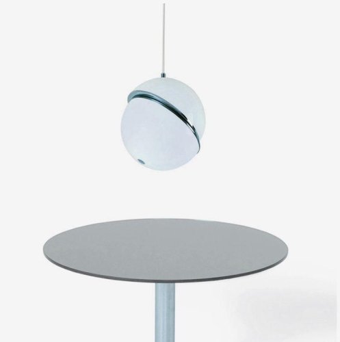 Светильник подвесной Venture V2011-1P Moderli белый 1 лампа, основание хром в стиле современный шар фото 3