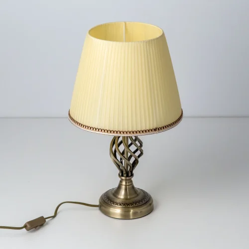 Настольная лампа Вена CL402833 Citilux бежевая 1 лампа, основание бронзовое металл в стиле классический  фото 4