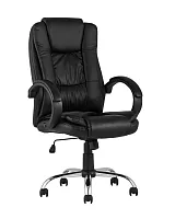Кресло руководителя TopChairs Atlant NEW, черное УТ000005407 Stool Group, чёрный/экокожа, ножки/металл/хром, размеры - ****630*760