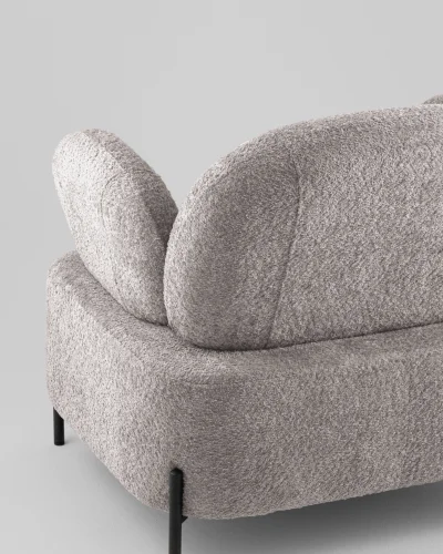 Кресло Кэнди ткань букле светло-серый УТ000040026 Stool Group, серый/букле, ножки/металл/чёрный, размеры - *790*790**860*мм фото 3