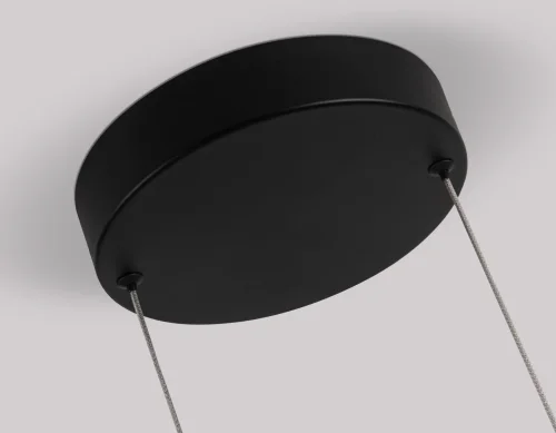 Люстра подвесная LED FL5525 Ambrella light чёрная на 1 лампа, основание чёрное в стиле хай-тек современный кольца фото 8