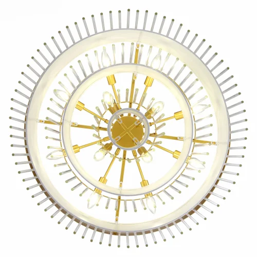 Люстра подвесная Aversa SL1352.203.12 ST-Luce белая прозрачная на 12 ламп, основание золотое в стиле современный  фото 6