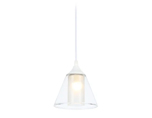 Светильник подвесной TR3551 Ambrella light прозрачный 1 лампа, основание белое в стиле современный  фото 2