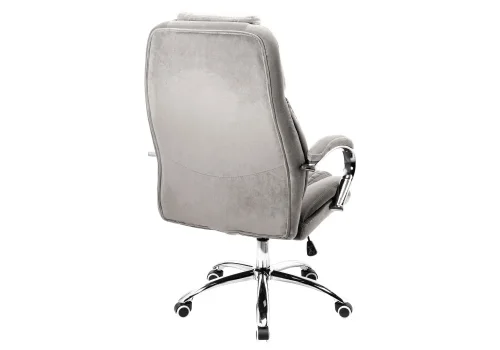 Компьютерное кресло Herd light grey 11903 Woodville, серый/велюр, ножки/металл/хром, размеры - *1250***680*730 фото 4
