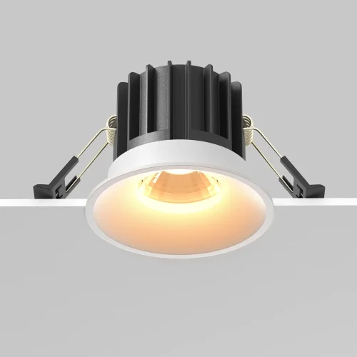 Светильник точечный LED Round DL058-12W2.7K-W Maytoni белый на 1 лампу, основание белое в стиле современный хай-тек круглый фото 4