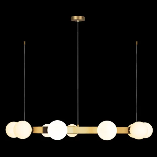 Люстра подвесная Hoop 10311/11 LOFT IT белая на 11 ламп, основание латунь в стиле  молекула шар фото 4