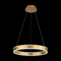 Люстра подвесная LED Onze SL944.203.01 ST-Luce золотая на 1 лампу, основание золотое в стиле хай-тек кольца