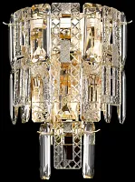 Бра Liliana WE108.02.301 Wertmark прозрачный 2 лампы, основание золотое в стиле классический 