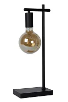 Настольная лампа лофт Leanne 21521/01/30 Lucide чёрная 1 лампа, основание чёрное металл в стиле лофт современный 