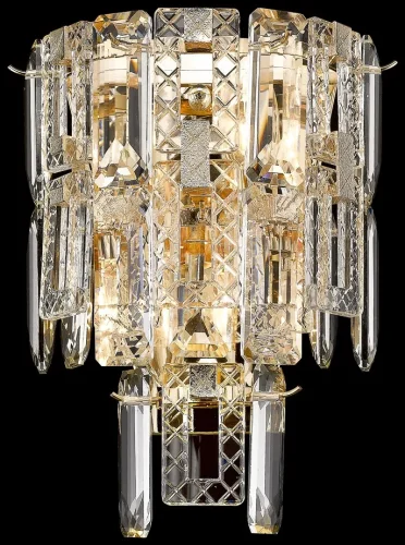 Бра Liliana WE108.02.301 Wertmark прозрачный на 2 лампы, основание золотое в стиле классический 