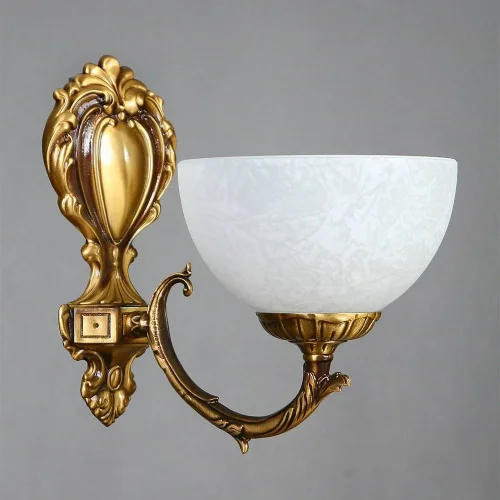 Бра  SEVILLE 02140/1 AB AMBIENTE by BRIZZI белый на 1 лампа, основание бронзовое в стиле классический 