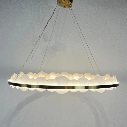 Светильник подвесной LED Tronen 154902-60 ImperiumLoft белый 1 лампа, основание золотое в стиле современный  фото 10