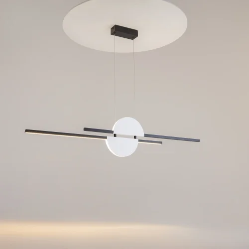 Светильник подвесной LED Skyline MOD179PL-L26W4K Maytoni белый на 1 лампу, основание чёрное в стиле современный арт-деко фото 9