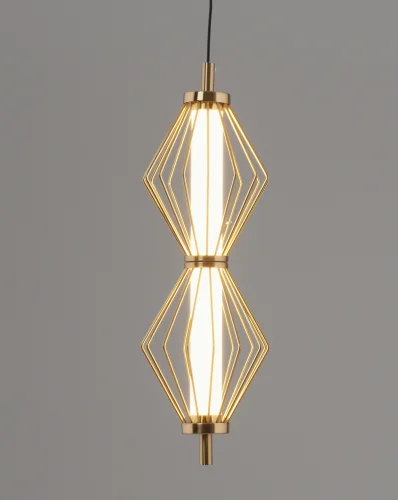 Светильник подвесной LED Eloise V11355-PL Moderli белый золотой на 1 лампу, основание золотое в стиле современный фото 3