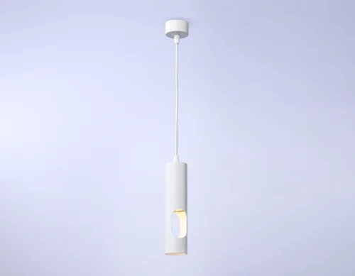 Светильник подвесной TN5106 Ambrella light белый 1 лампа, основание белое в стиле хай-тек современный трубочки фото 4