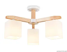 Люстра потолочная TR83115 Ambrella light белая на 3 лампы, основание белое в стиле скандинавский 