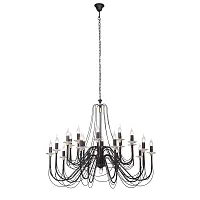 Люстра подвесная V1044/20 Vitaluce без плафона на 20 ламп, основание чёрное в стиле классический 