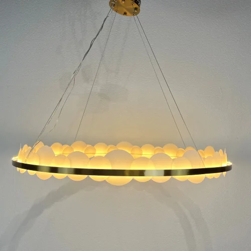 Светильник подвесной LED Tronen 154902-60 ImperiumLoft белый 1 лампа, основание золотое в стиле современный  фото 8