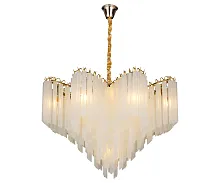 Люстра подвесная Грай 07310-9,33 Kink Light прозрачная на 9 ламп, основание золотое в стиле современный классический 