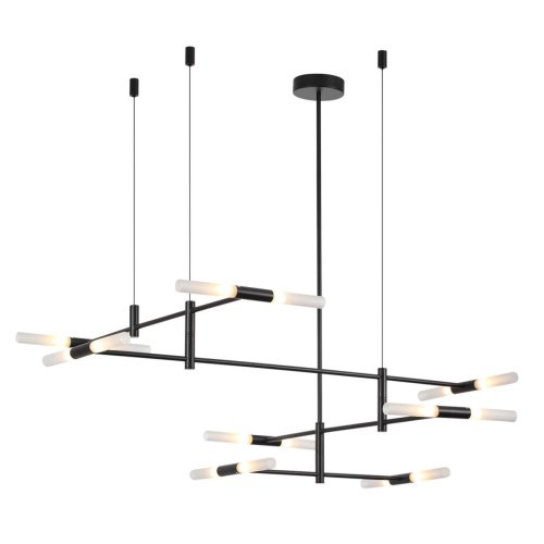 Светильник подвесной Soho 4307/16 Odeon Light белый на 16 ламп, основание чёрное в стиле хай-тек квадраты фото 4