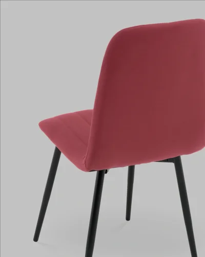 Стул Easy new велюр винный УТ000041666 Stool Group, бордовый/велюр, ножки/металл/чёрный, размеры - ***** фото 6