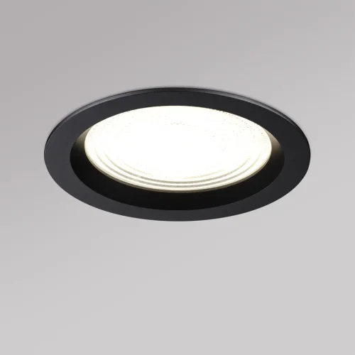 Светильник точечный Fluo 359847 Novotech чёрный на 1 лампу, основание чёрное в стиле хай-тек круглый фото 6