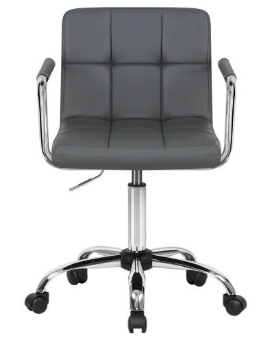 Офисное кресло набор 2 шт. SET-2 9400-LM TERRY, цвет серый Dobrin, /экокожа, ножки/металл/хром, размеры - 810*950***580*580 фото 7