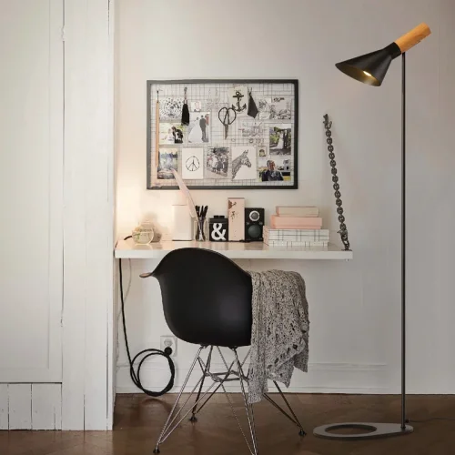 Торшер AJ Floor by Arne Jacobsen for Louis Poulsen 101782-26 ImperiumLoft чёрный на 1 лампу, основание чёрное в стиле современный фото 7