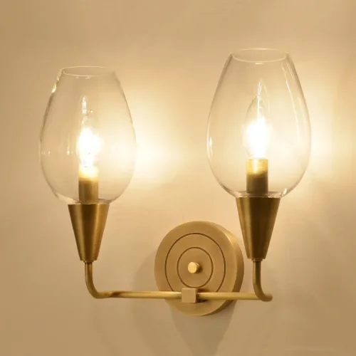 Бра Logmont-2 Wall lamp 102200-26 ImperiumLoft синий на 2 лампы, основание латунь в стиле современный фото 10 Бра Logmont-2 Wall lamp 102200-26 ImperiumLoft синий на 2 лампы, основание латунь в стиле современный фото 10