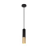 Светильник подвесной Ike 9952-1 LOFT IT золотой чёрный на 1 лампу, основание чёрное в стиле современный трубочки