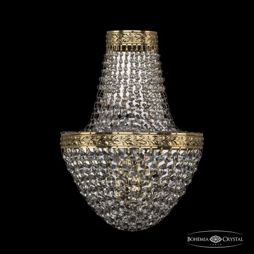 Бра 19321B/H1/20IV G Bohemia Ivele Crystal прозрачный на 2 лампы, основание золотое в стиле классический sp