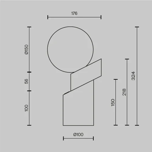 Настольная лампа LED Divario MOD468TL-L3B3K Maytoni белая на 1 лампу, основание чёрное мрамор в стиле современный шар фото 7