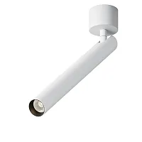 Светильник накладной LED Focus T C141CL-L300-6W3K-W Maytoni белый на 1 лампу, основание белое в стиле хай-тек современный трубочки