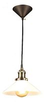 Светильник Эдисон подвесной CL450102 Citilux белый 1 лампа, основание коричневое бронзовое в стиле лофт 