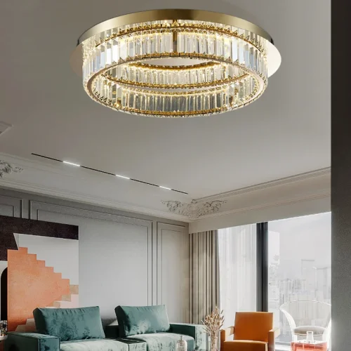 Люстра потолочная BERTOLDA B CH D50 223739-23 ImperiumLoft прозрачная на 1 лампу, основание латунь в стиле современный фото 7